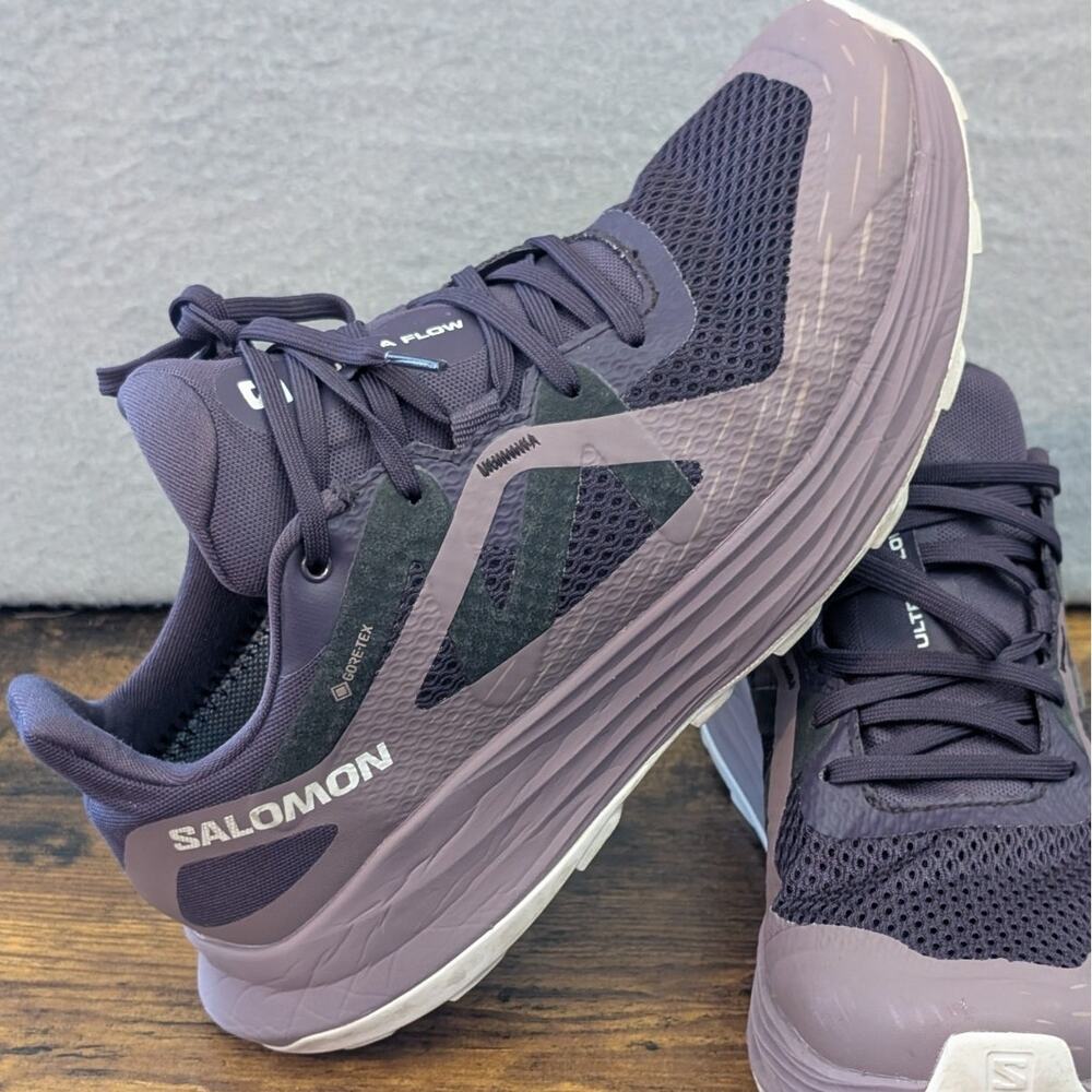 SALOMON Shoes Womens 9 Purple Ultra Flow GTX Running Trainers Hiking Camping